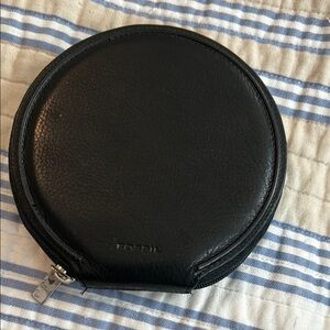 Fossil Black Leather Round Case
